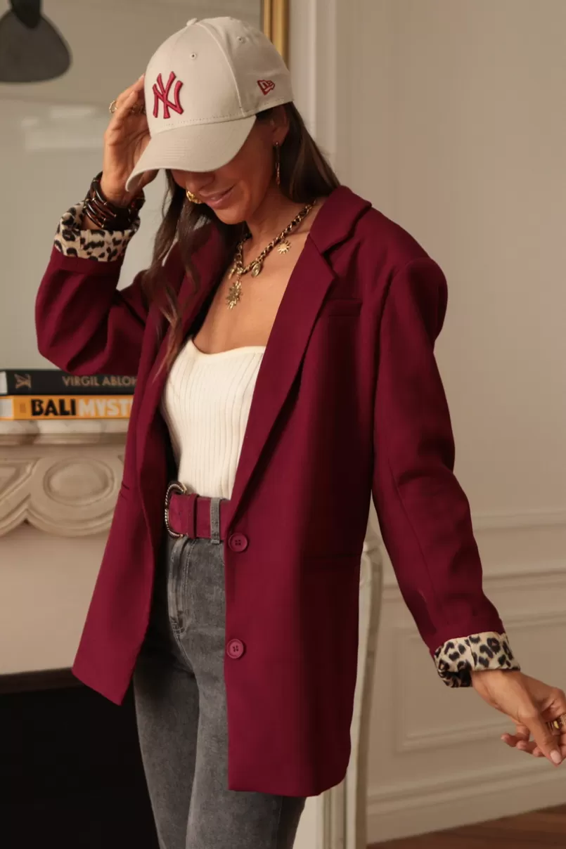 Intemporel Shop Blazer Swann bordeaux Fashion
