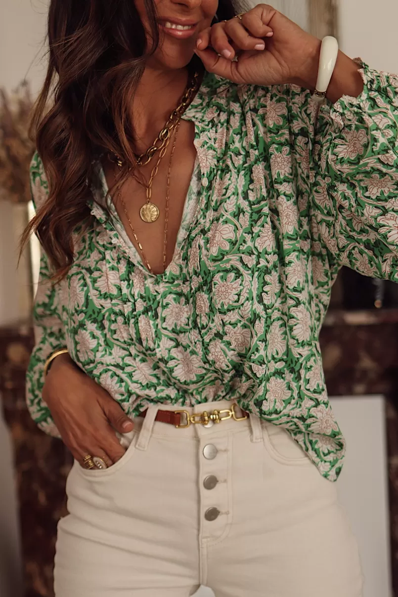 Intemporel Shop Blouse Clay verte Best