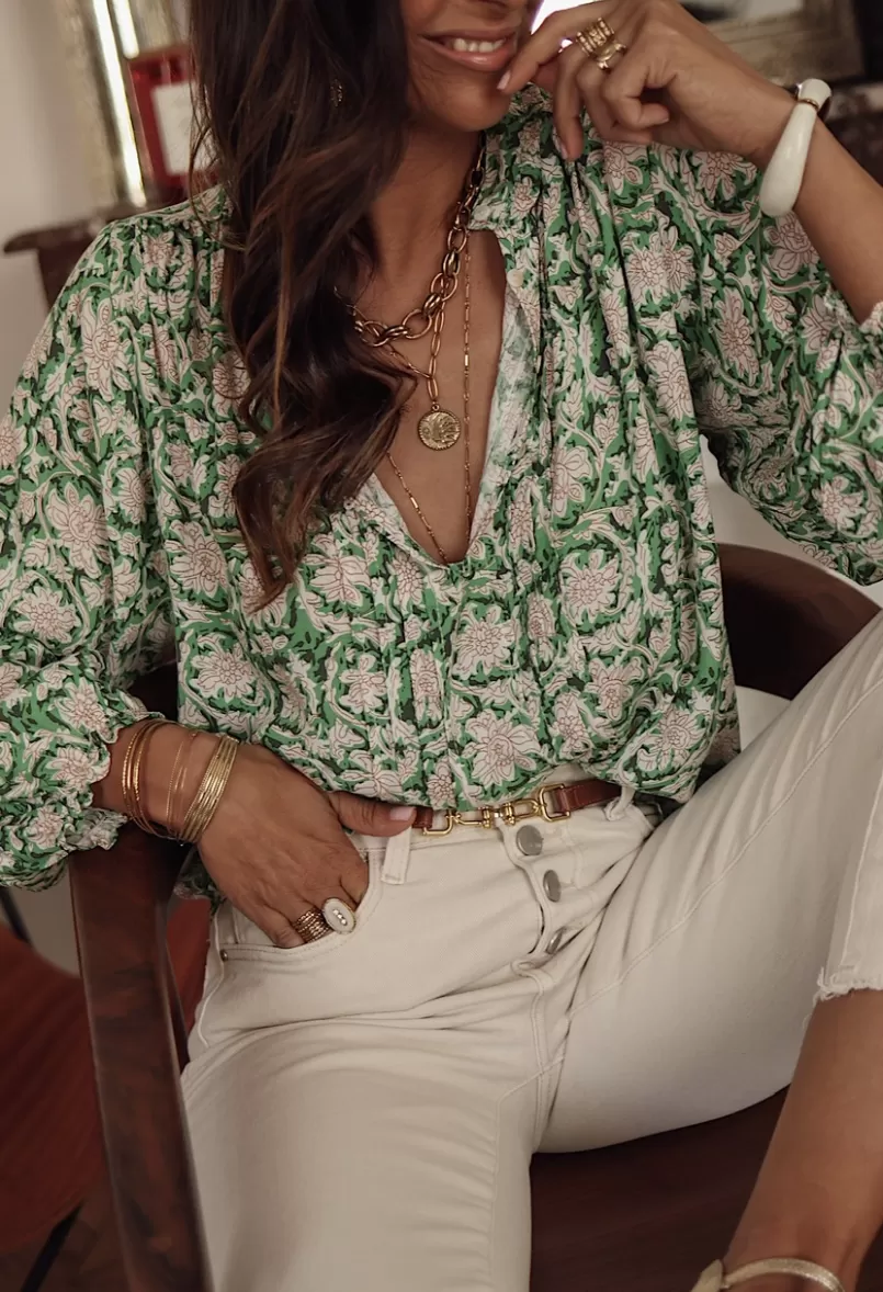 Intemporel Shop Blouse Clay verte Best