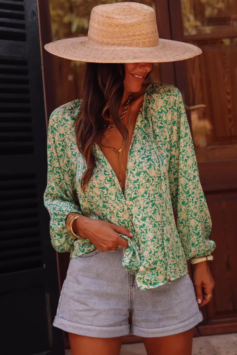 Intemporel Shop Blouse Hava verte Fashion