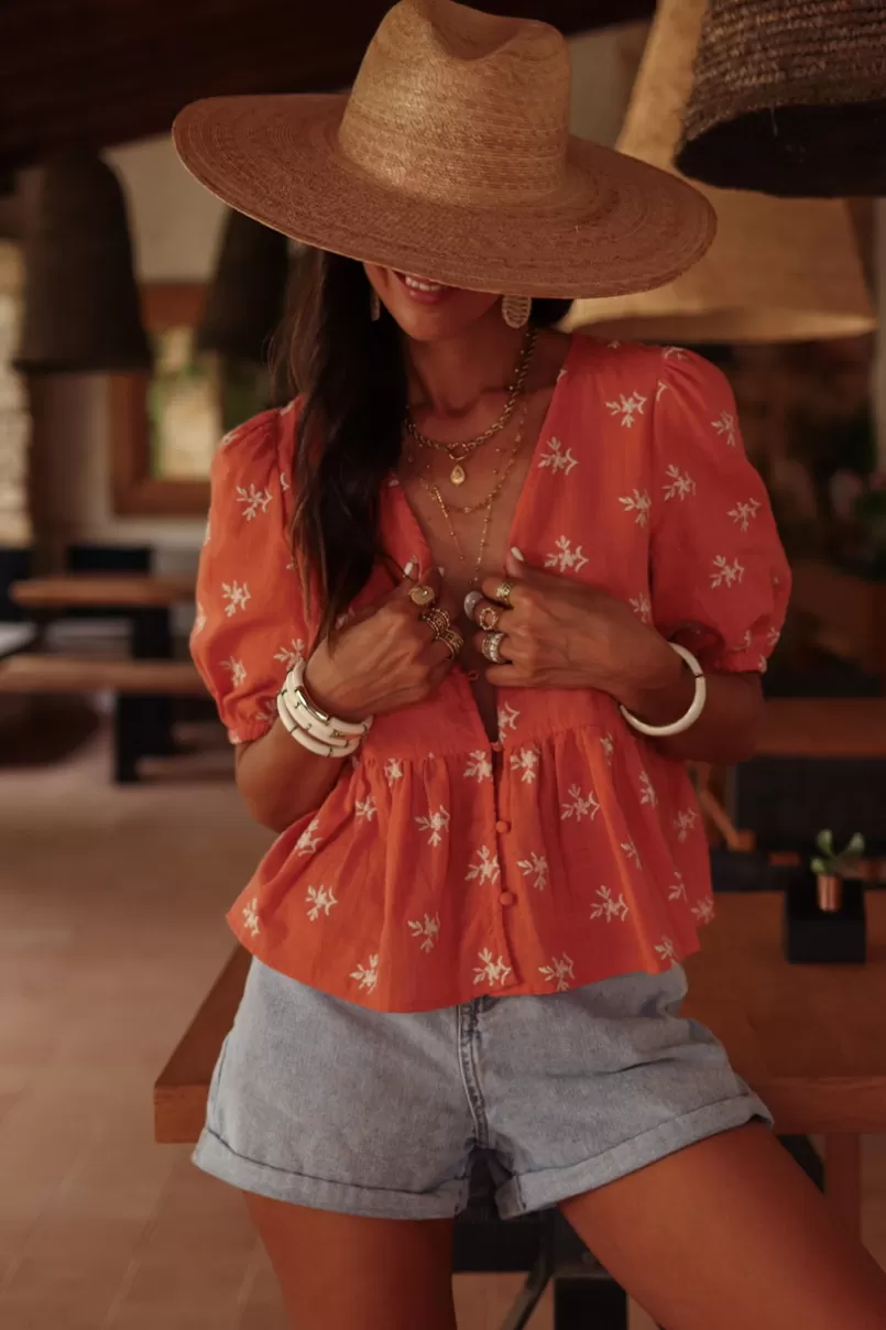 Intemporel Shop Blouse Lio terracotta Sale