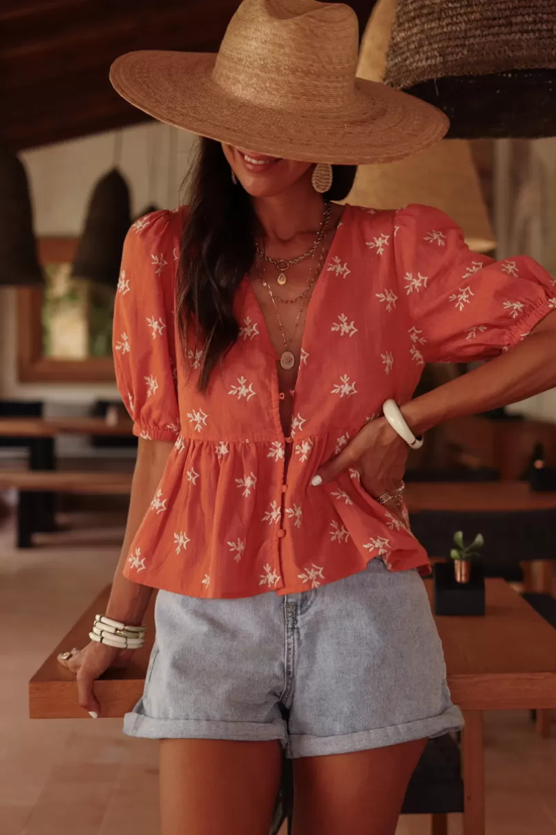 Intemporel Shop Blouse Lio terracotta Sale