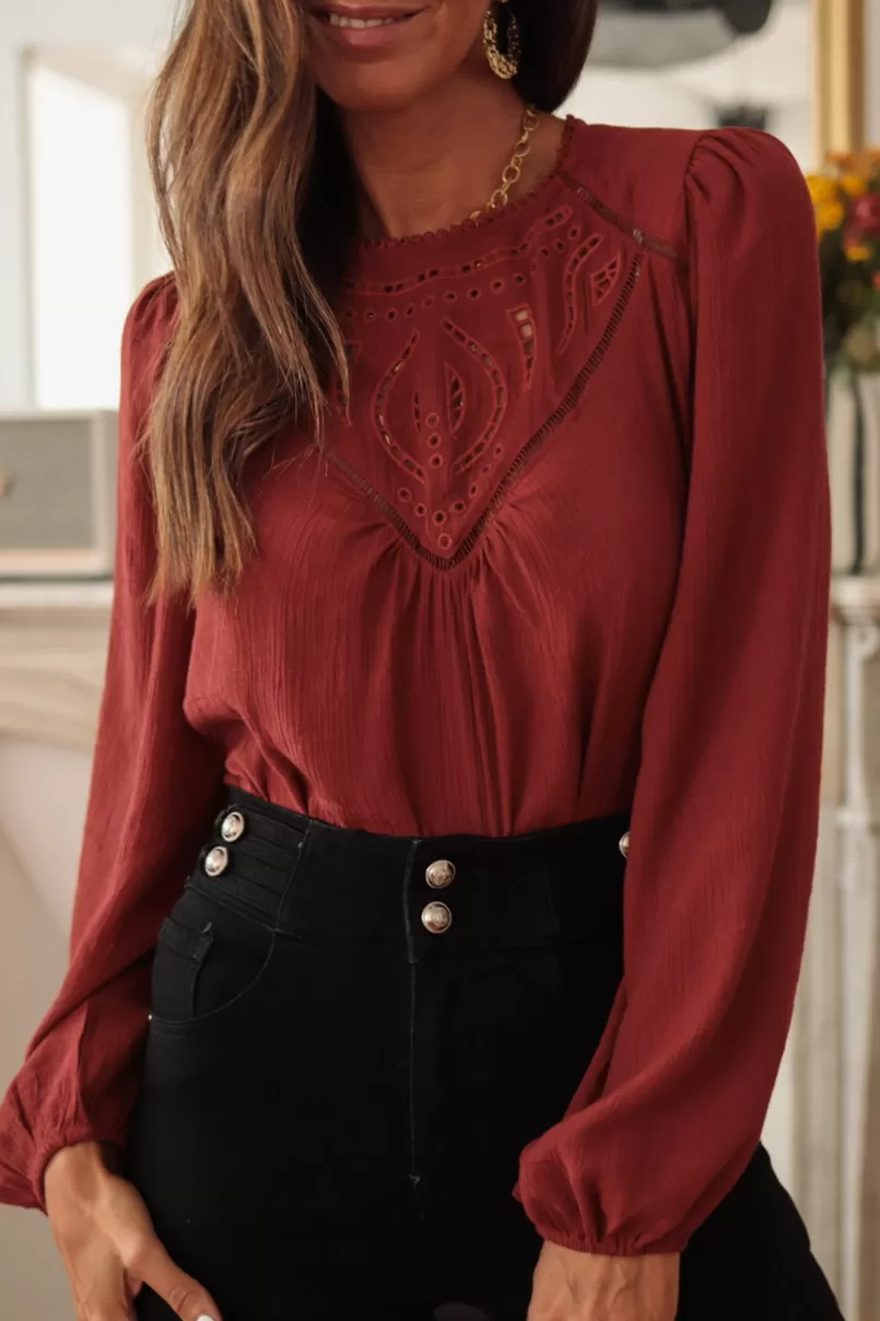 Intemporel Shop Blouse Manola terracotta Online