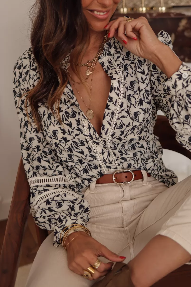 Intemporel Shop Blouse Milly bohème bleue Online