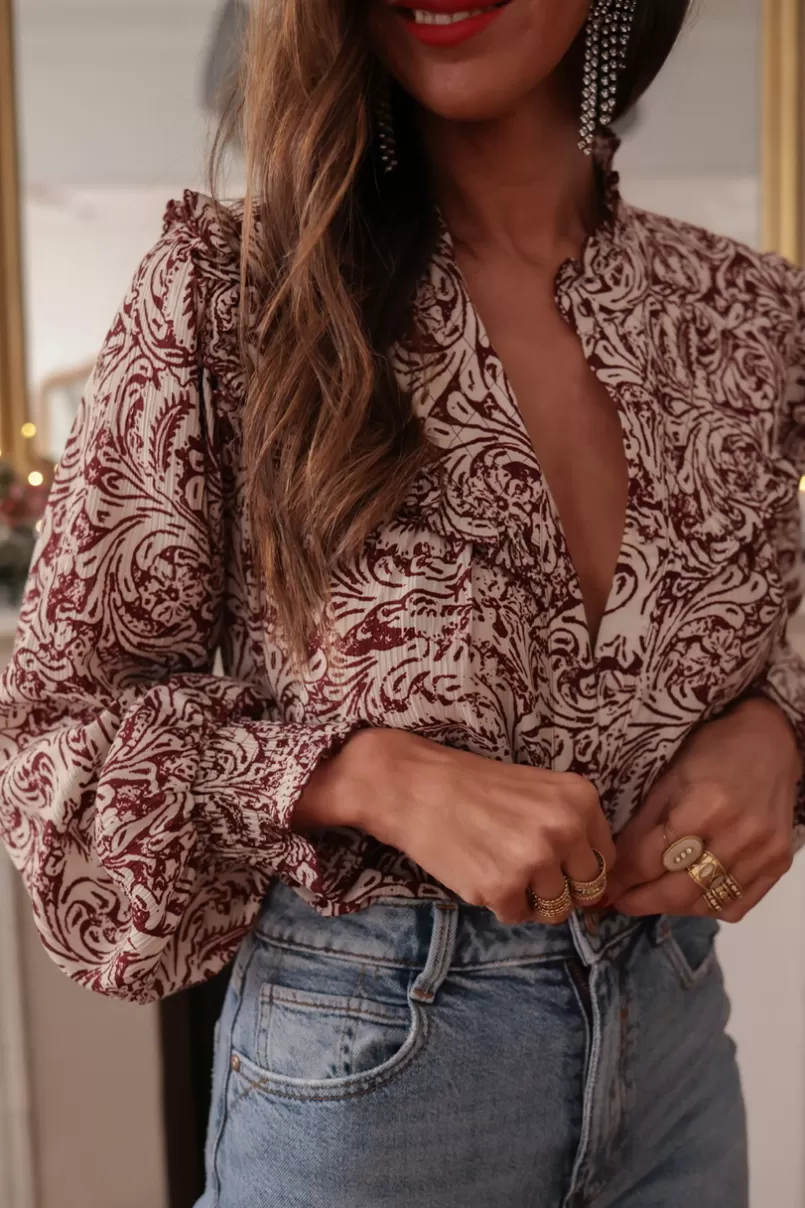 Intemporel Shop Blouse Tracy bordeaux Outlet