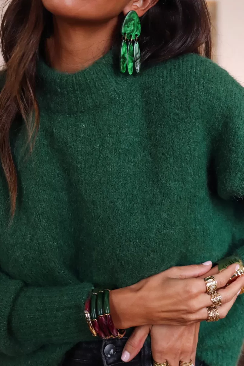 Intemporel Shop Boucles d’oreilles Jona verte Flash Sale