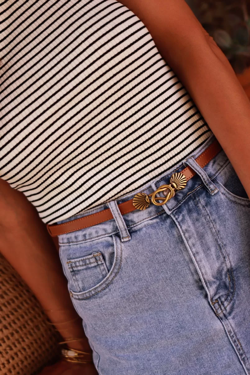 Intemporel Shop Ceinture Talie en cuir Camel Best