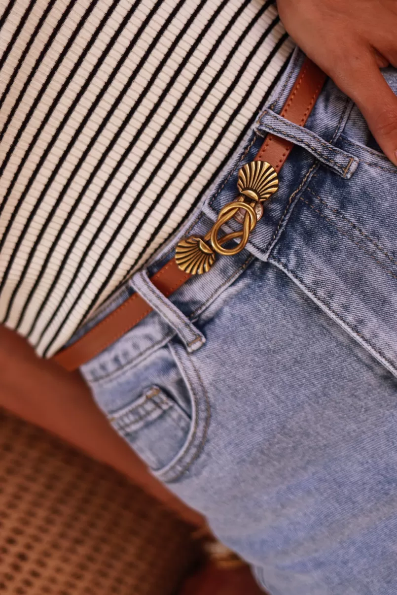 Intemporel Shop Ceinture Talie en cuir Camel Best