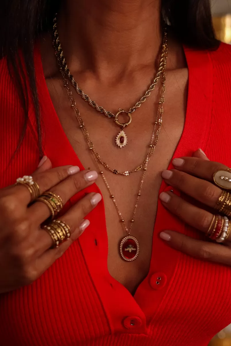 Intemporel Shop Collier Mirage bordeaux Sale