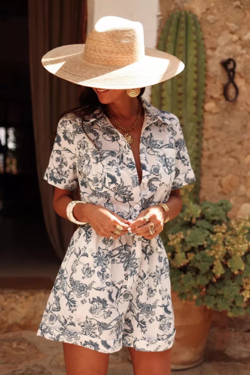 Intemporel Shop Combi-short Fedora bleue Discount