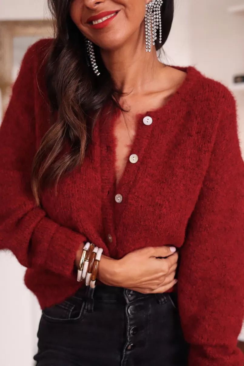 Intemporel Shop Gilet Abel bordeaux Cheap