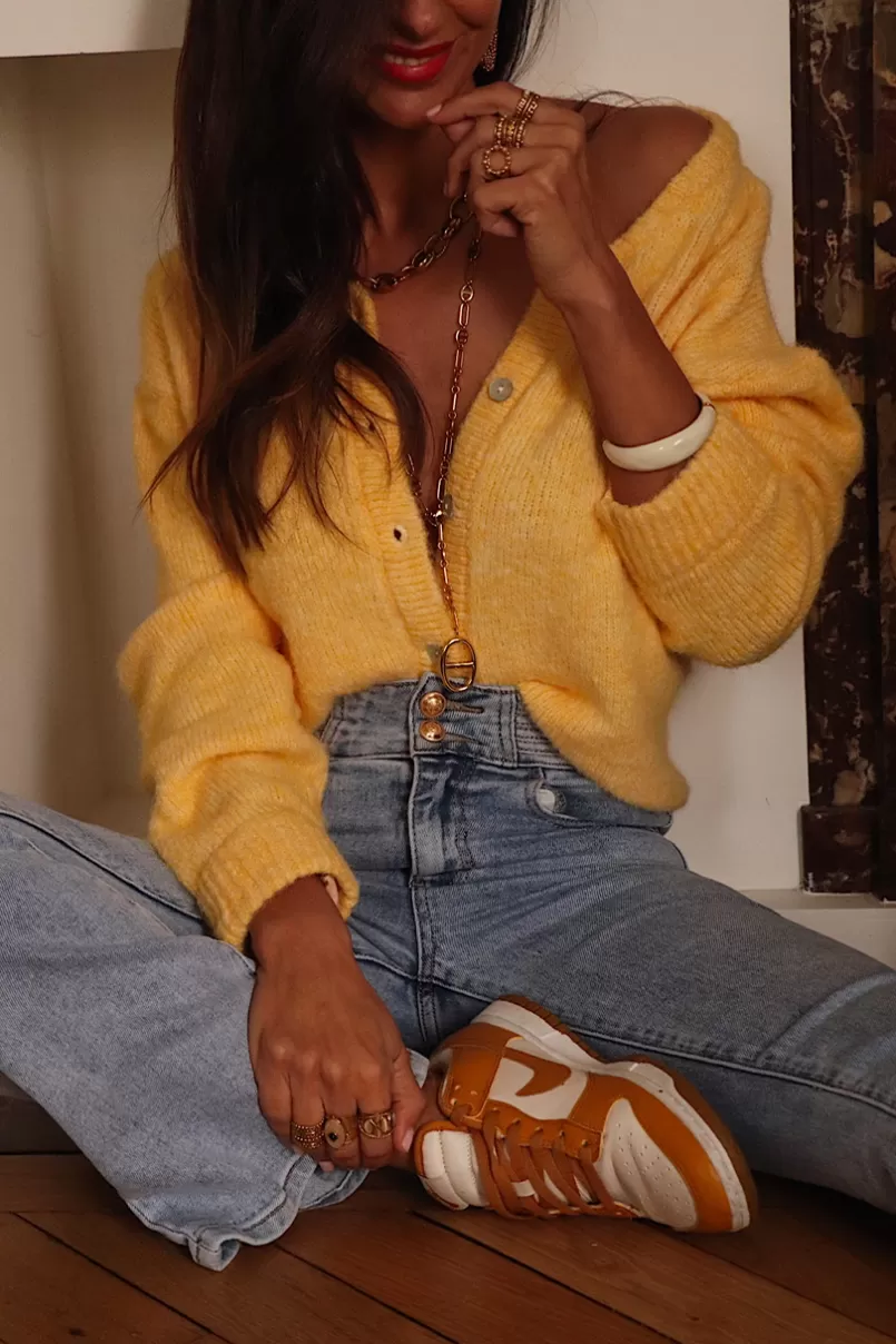 Intemporel Shop Gilet Abel jaune Online