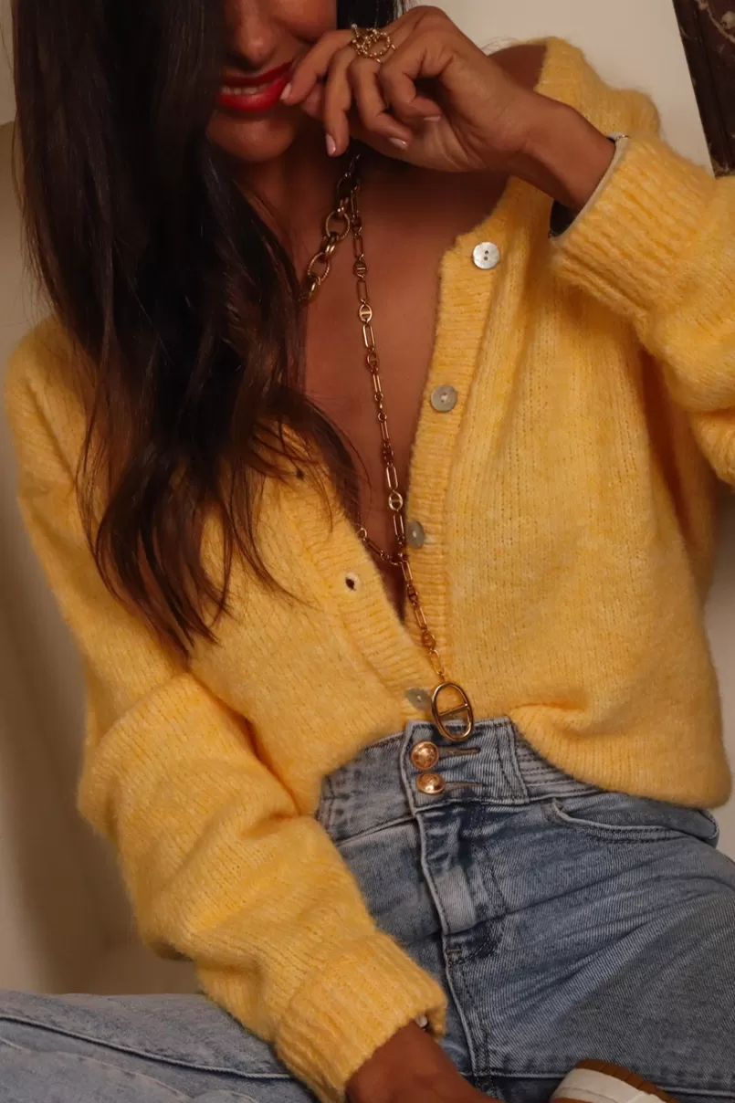 Intemporel Shop Gilet Abel jaune Online