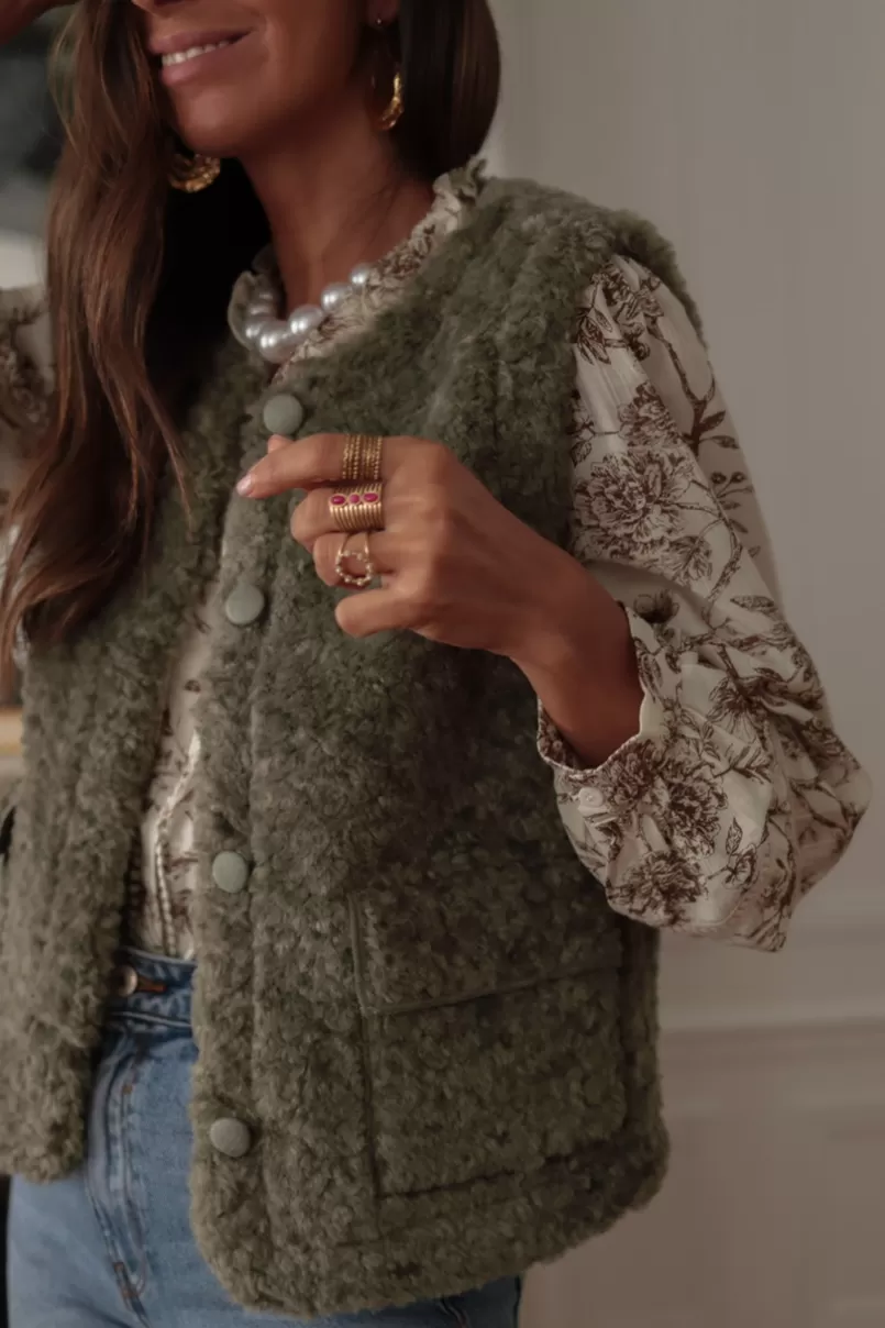 gilet_albane_kaki_4.webp Intemporel Shop Gilet Albane kaki Flash Sale