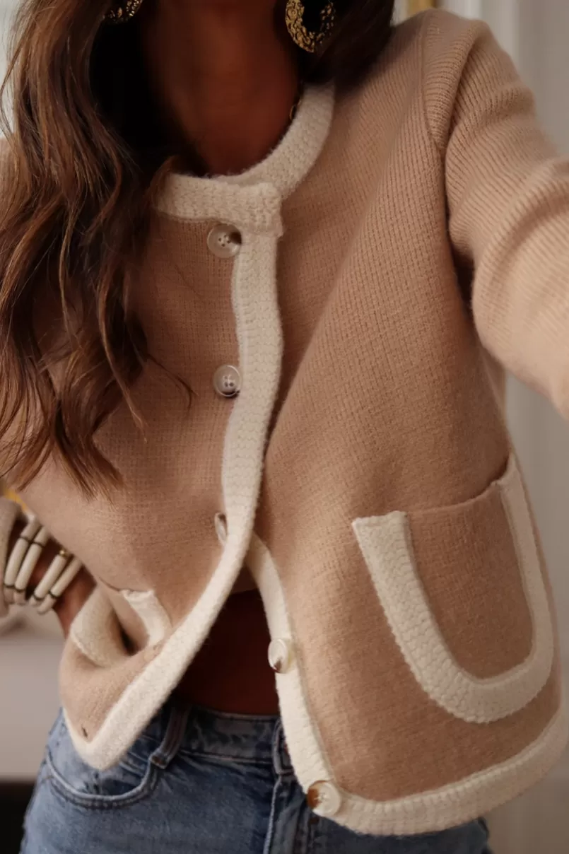 Intemporel Shop Gilet Alma camel Flash Sale