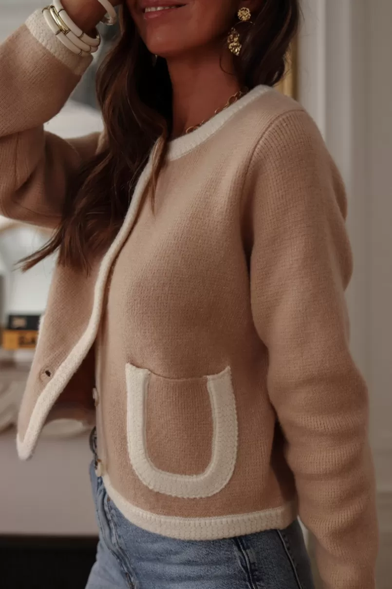Intemporel Shop Gilet Alma camel Flash Sale
