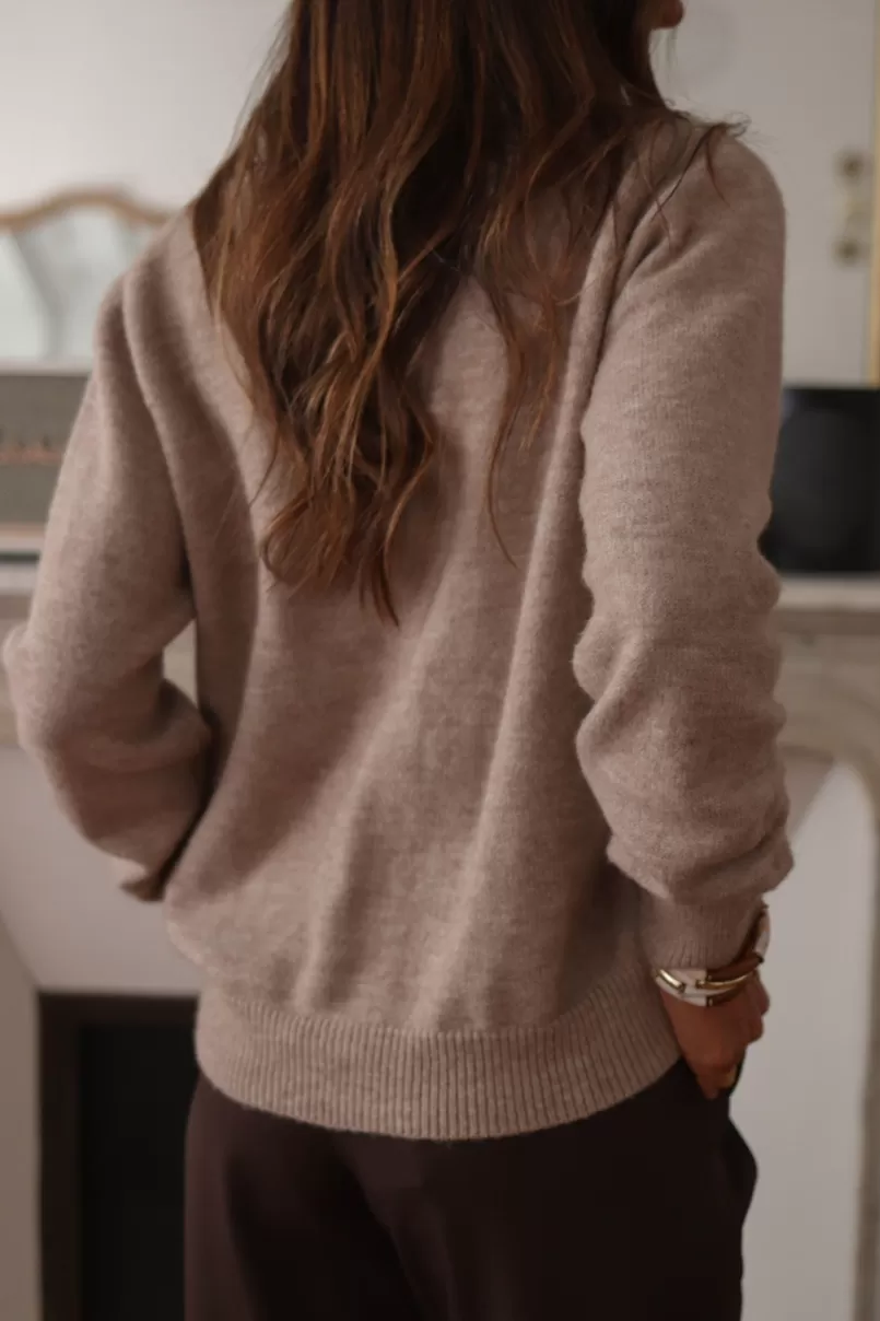 gilet_camille_taupe_6.webp Intemporel Shop Gilet Camille taupe Sale