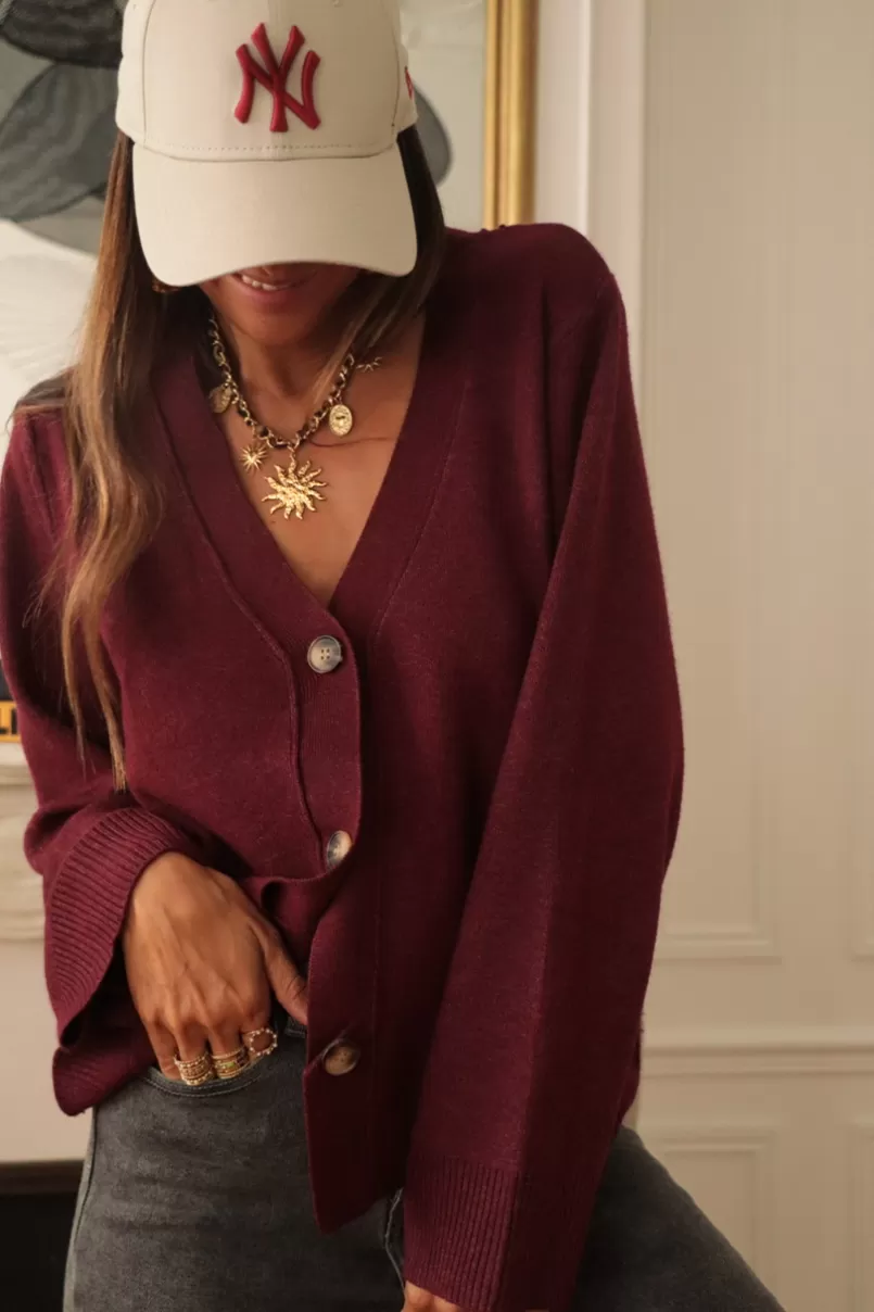 Intemporel Shop Gilet Livio bordeaux Online