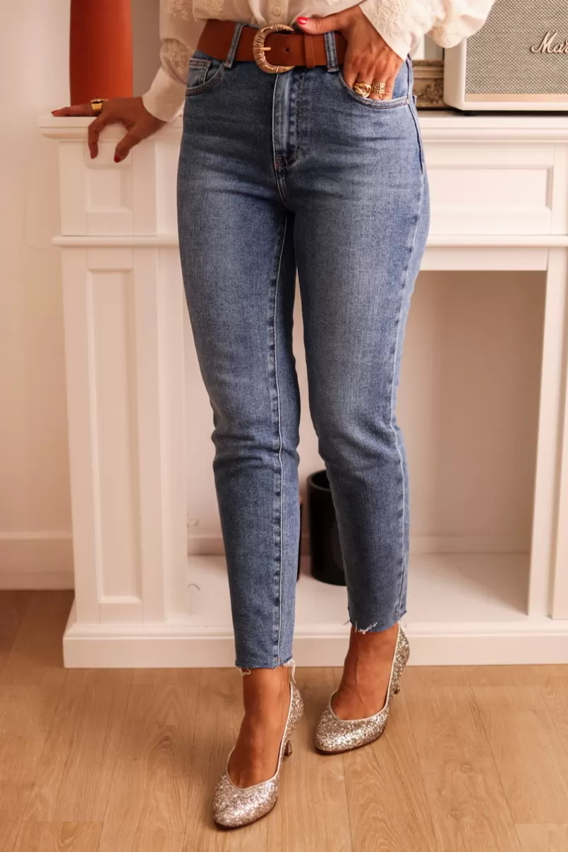 Intemporel Shop Jean Lois bleu foncé cropped Flash Sale