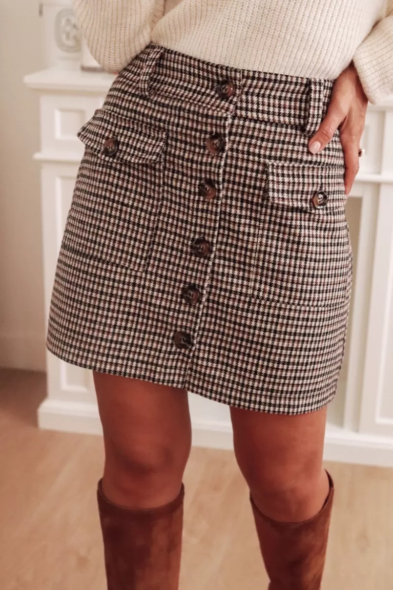 Intemporel Shop Jupe Jodie carreaux Clearance