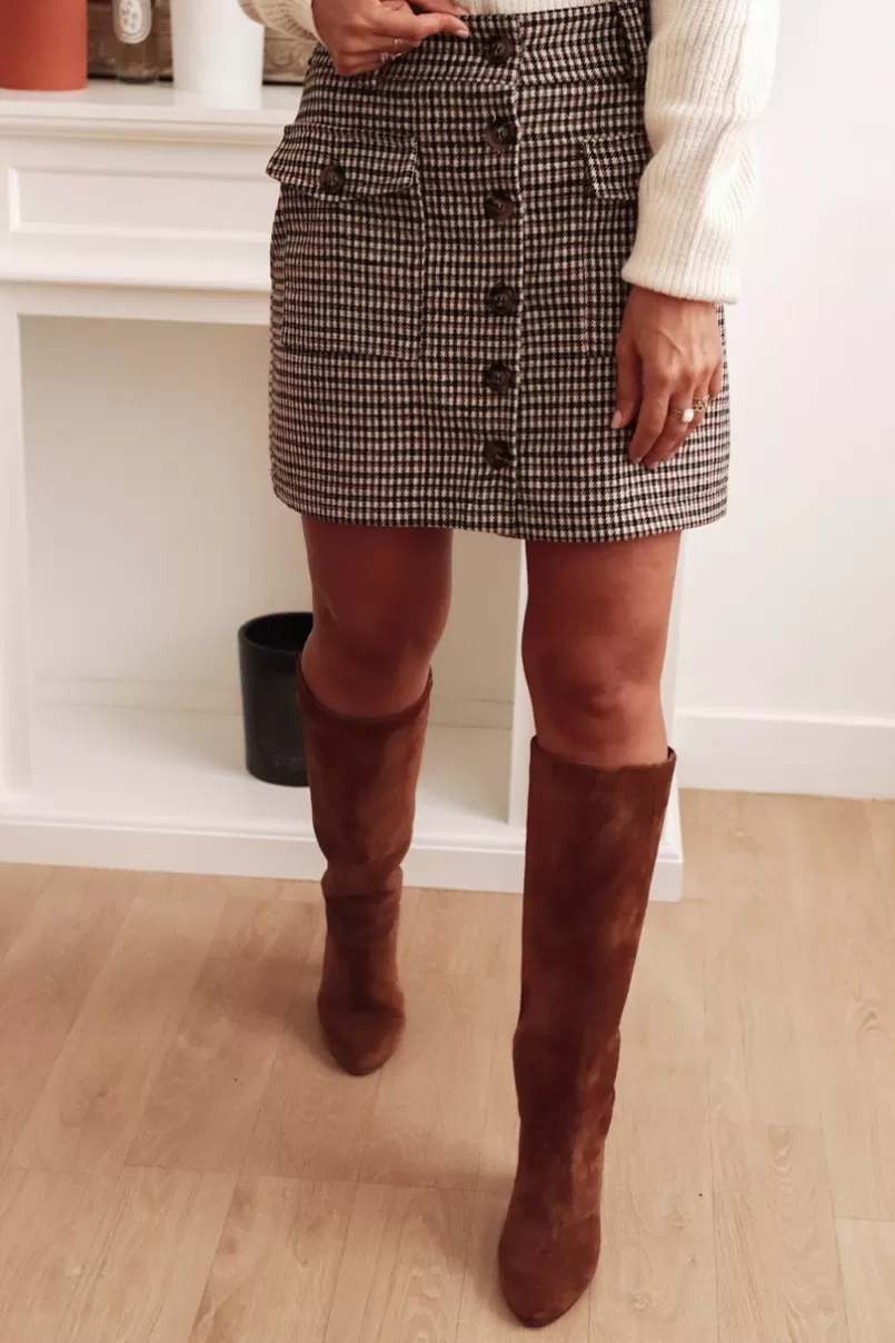 Intemporel Shop Jupe Jodie carreaux Clearance