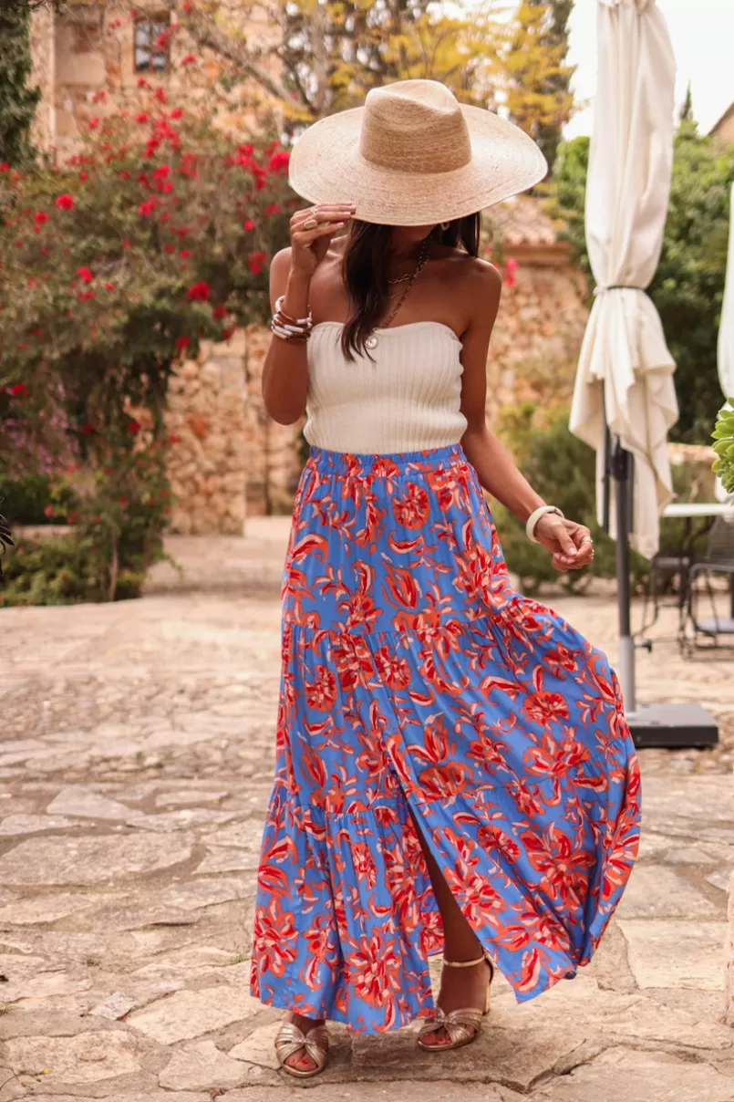 Intemporel Shop Jupe Laya bleue Cheap