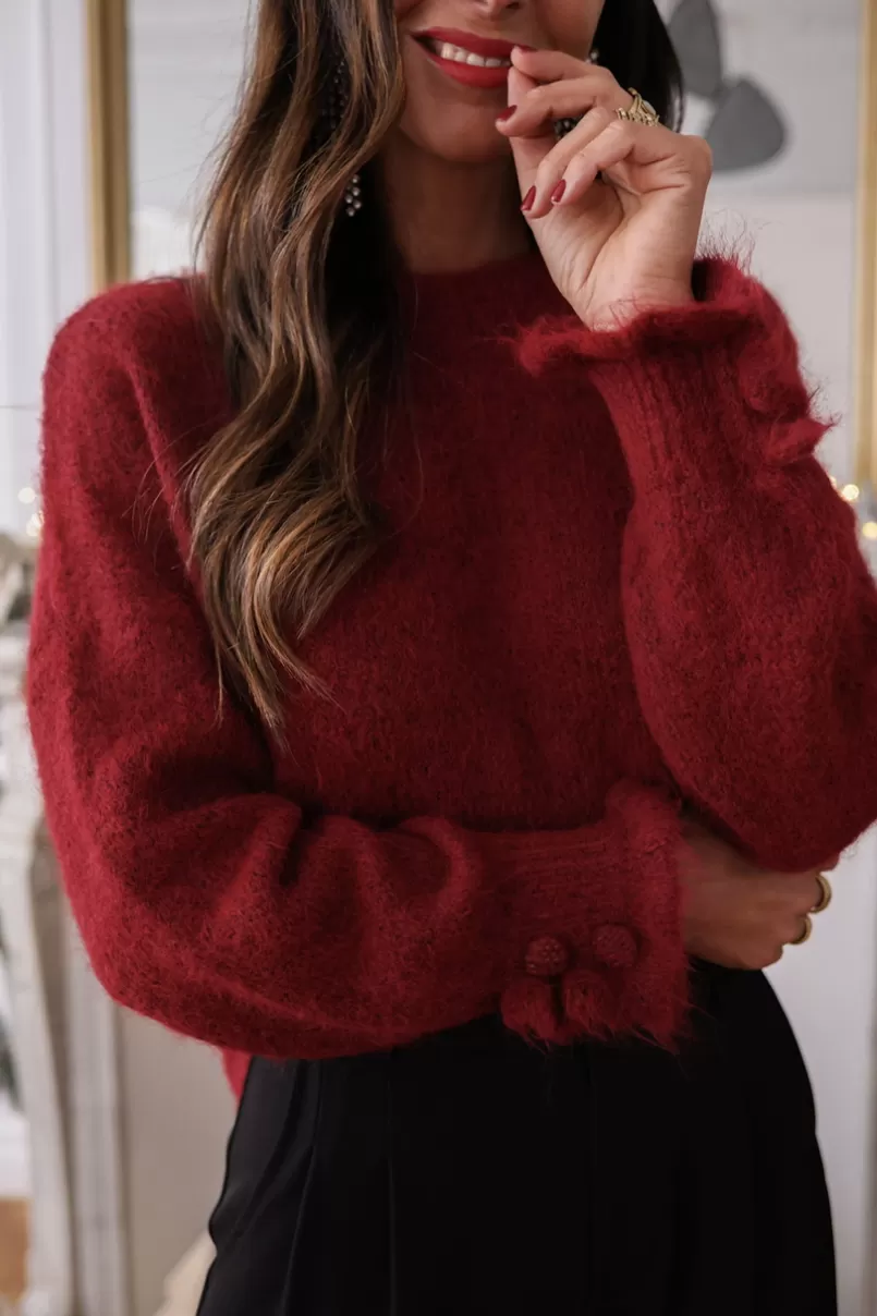 Intemporel Shop Pull Caly bordeaux Best