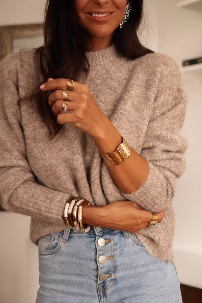 Intemporel Shop Pull Gaspard taupe Flash Sale