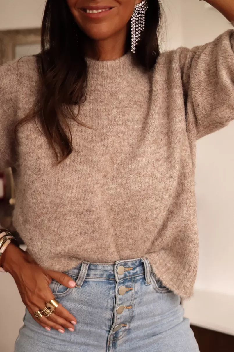 Intemporel Shop Pull Gaspard taupe Flash Sale