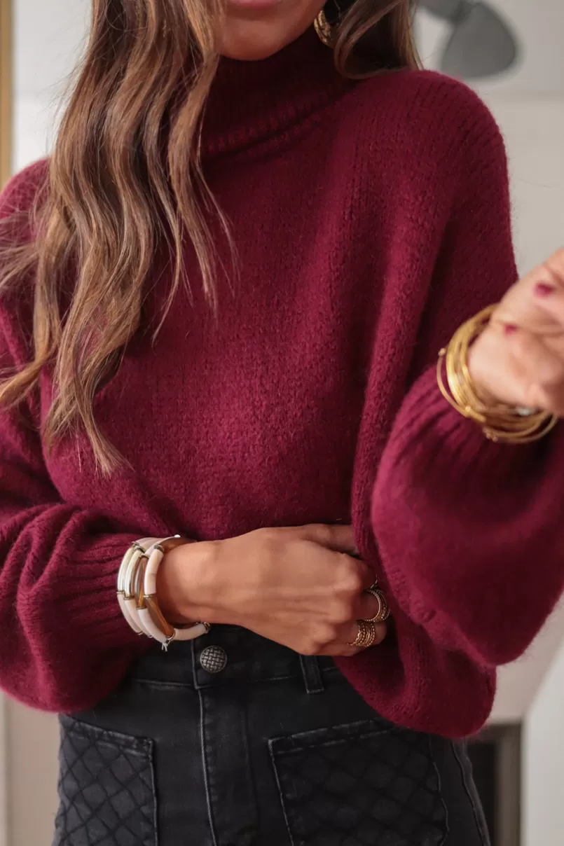 Intemporel Shop Pull Marilou burgundy Clearance