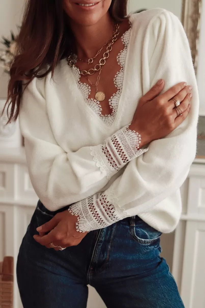 Intemporel Shop Pull Stacy blanc Online