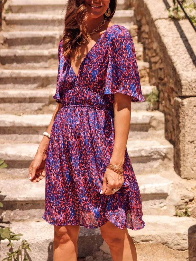 Intemporel Shop Robe courte Perry bleue Shop