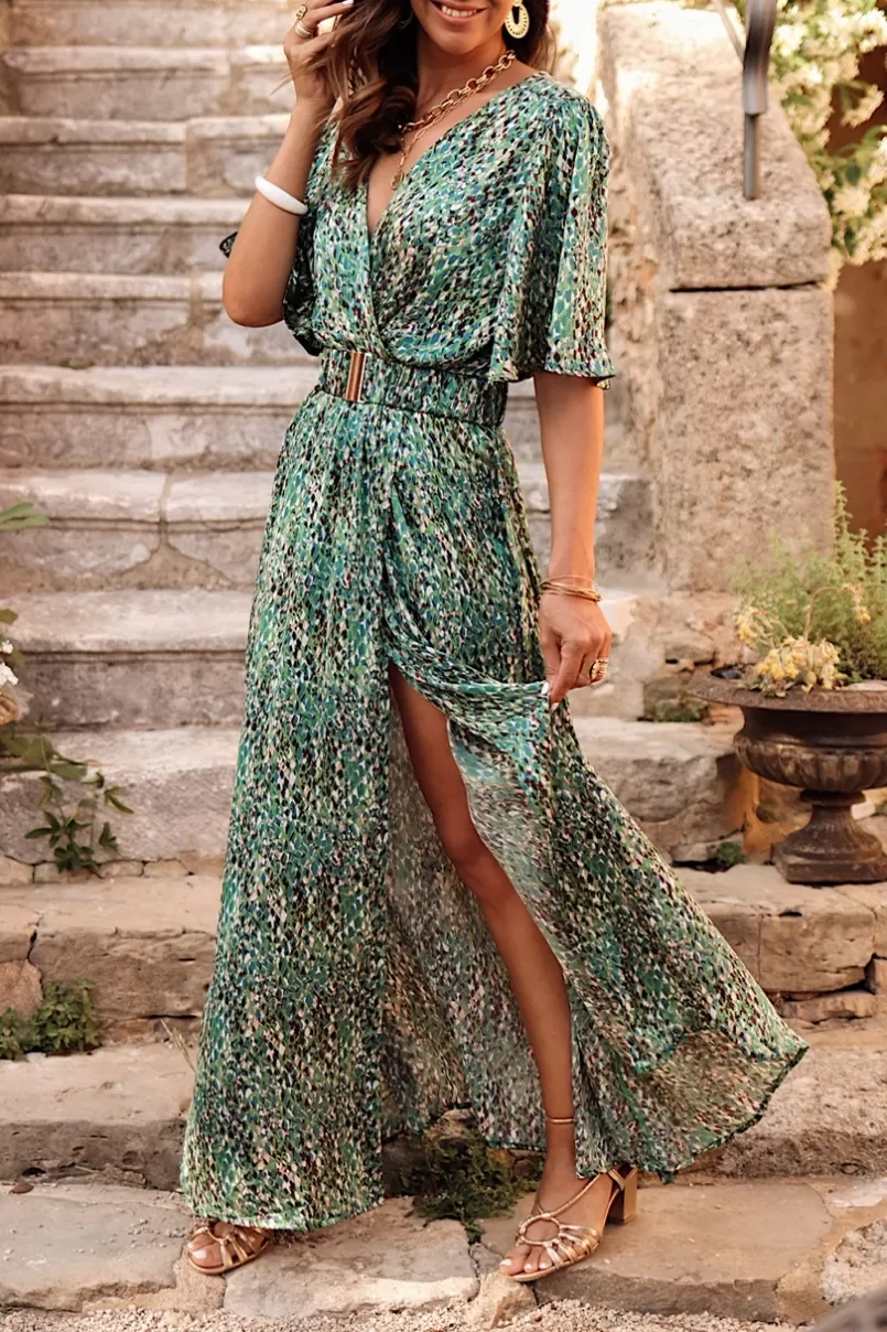 Intemporel Shop Robe Gaelle verte Fashion
