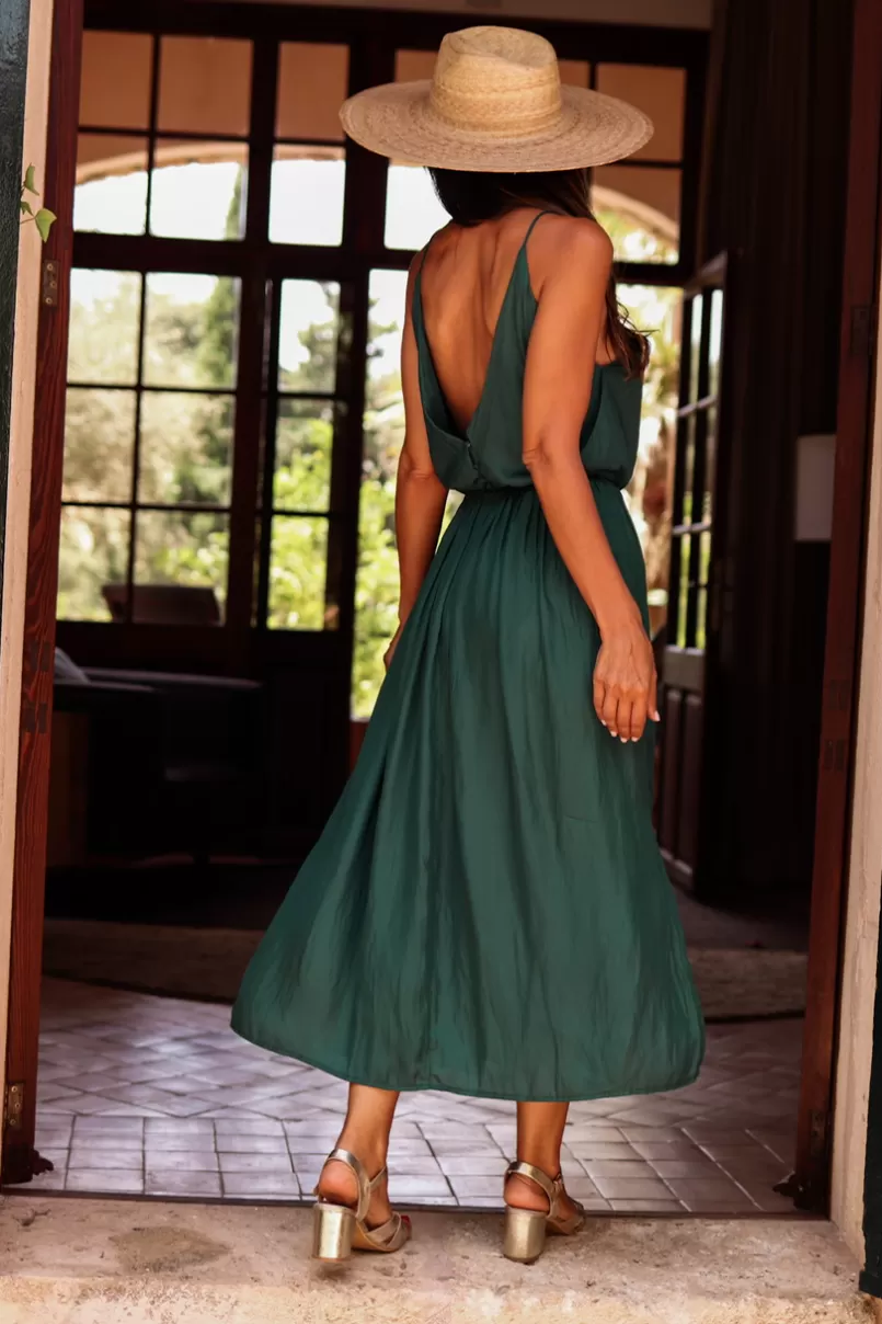 Intemporel Shop Robe Séréna vert canard Sale