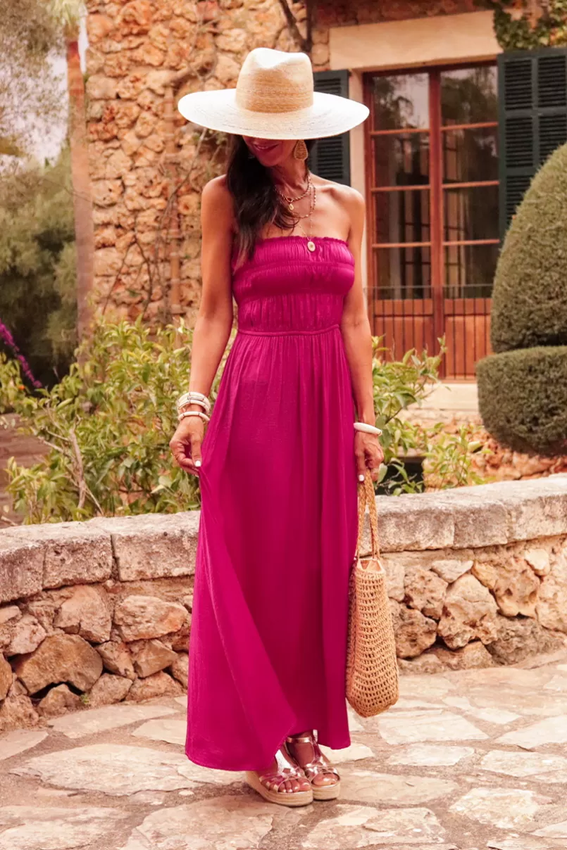 Intemporel Shop Robe Valentina fuchsia Hot