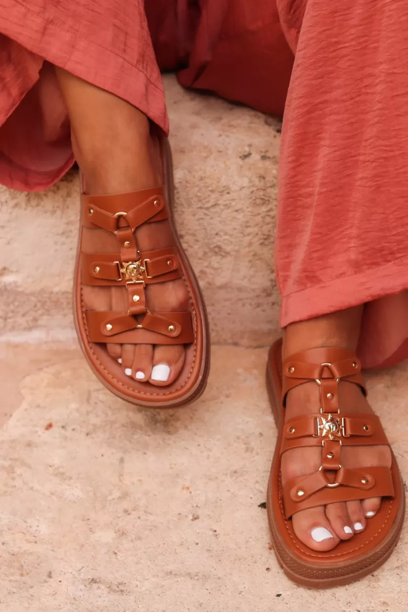 Intemporel Shop Sandales Elma camel Sale