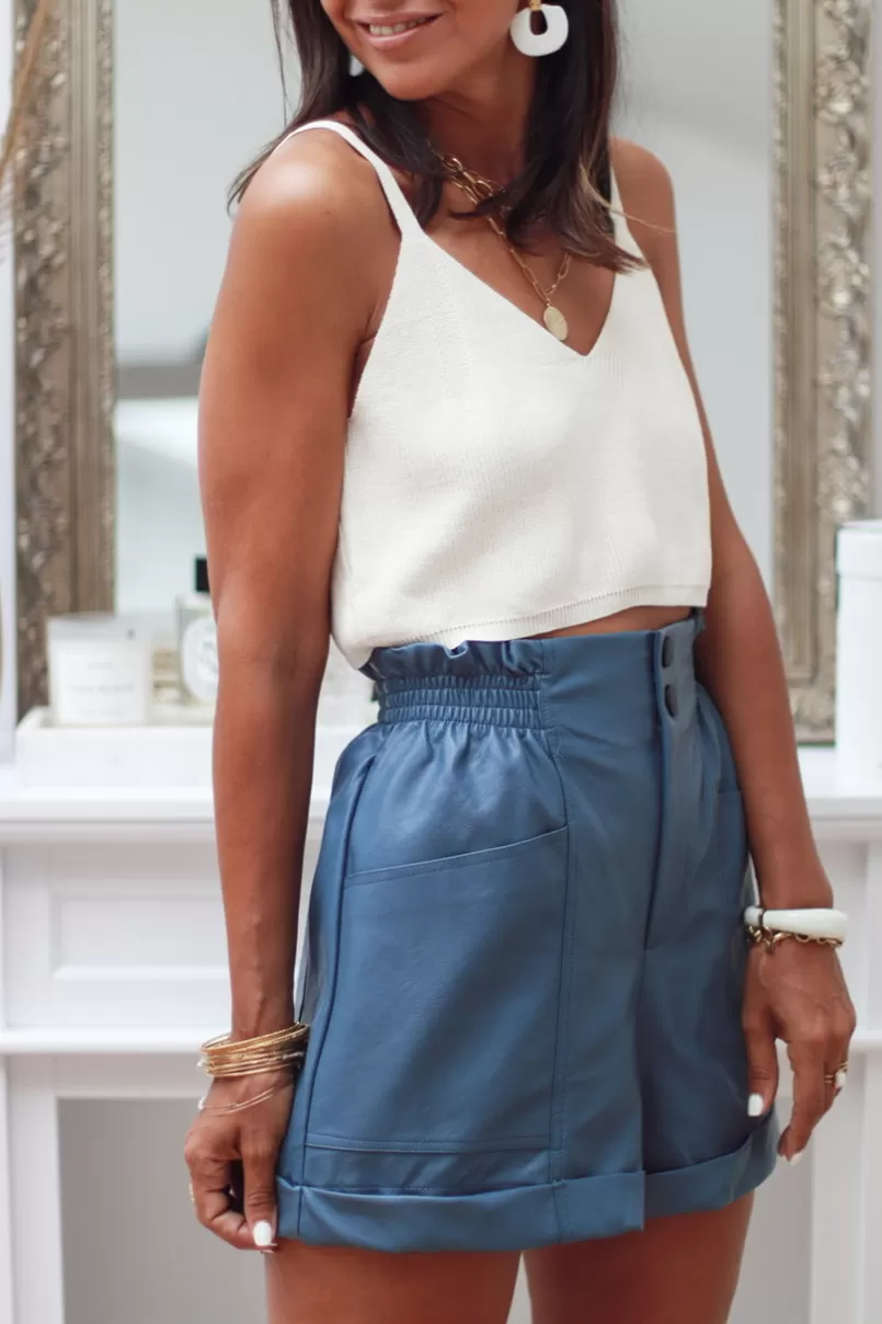 Intemporel Shop Short Mirage bleu Discount