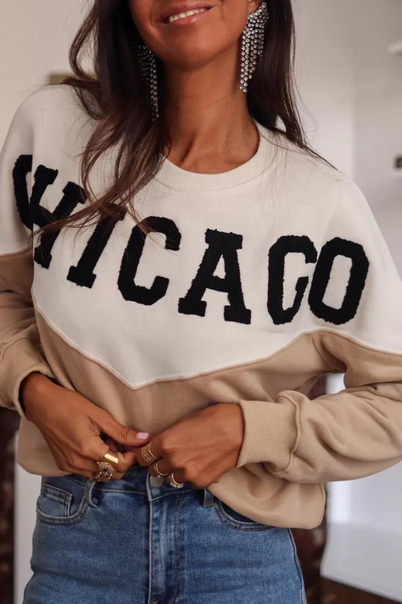 Intemporel Shop Sweat Chicago beige Fashion