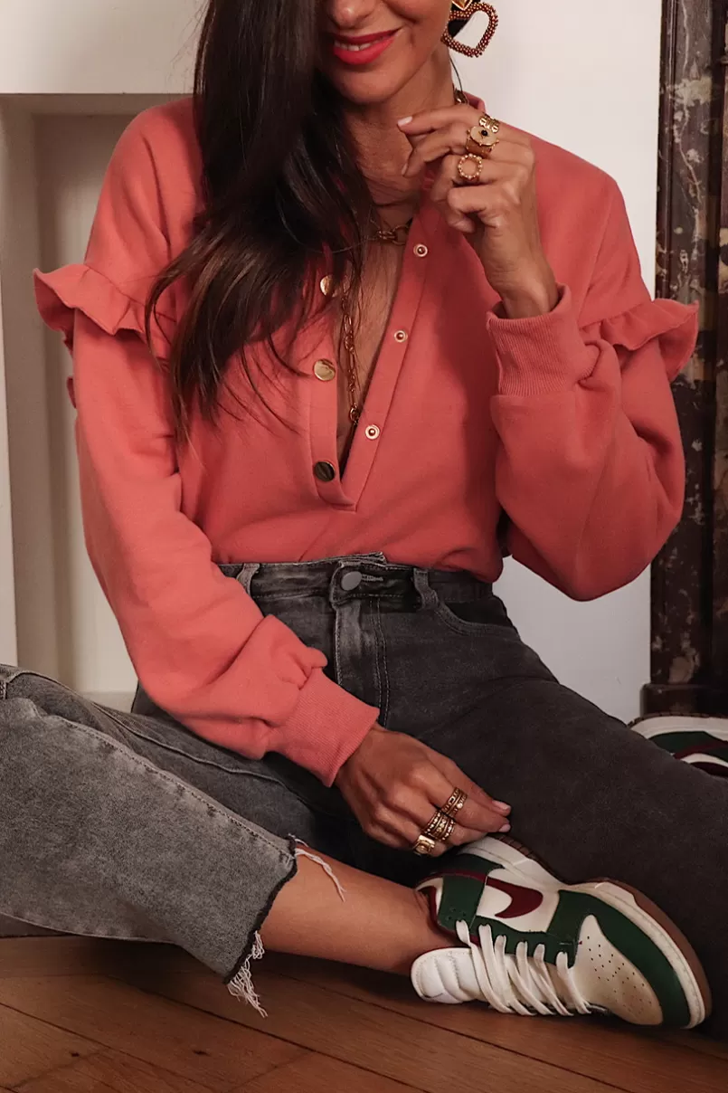 Intemporel Shop Sweat Harper terracotta Fashion