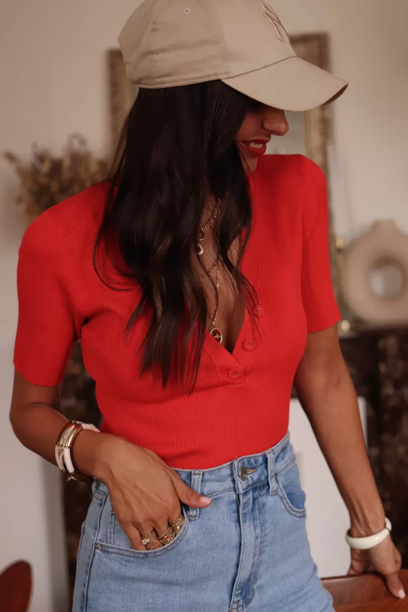 Intemporel Shop Top Andie rouge Shop