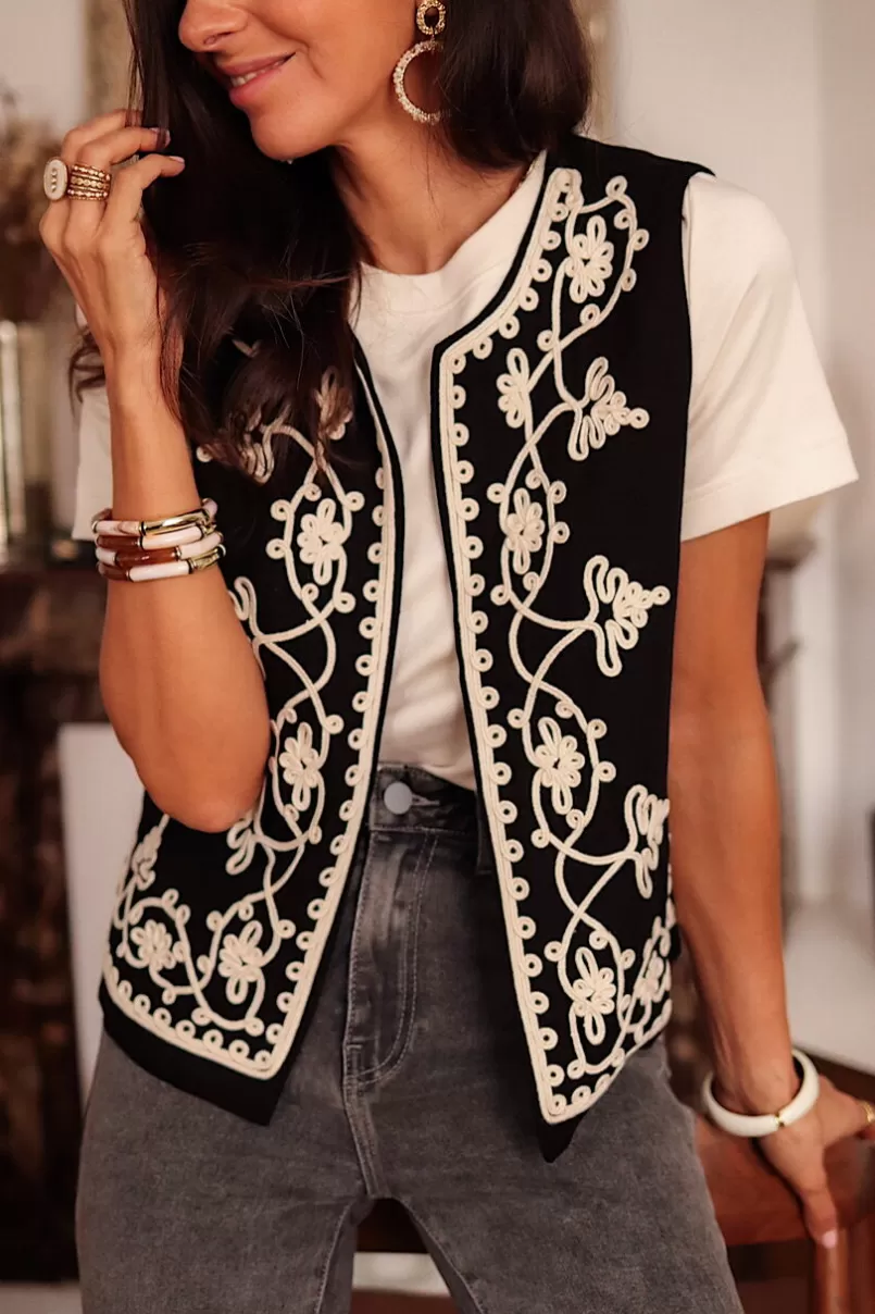Intemporel Shop Veste billy noire brodée Best