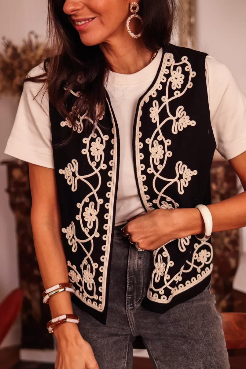Intemporel Shop Veste billy noire brodée Best